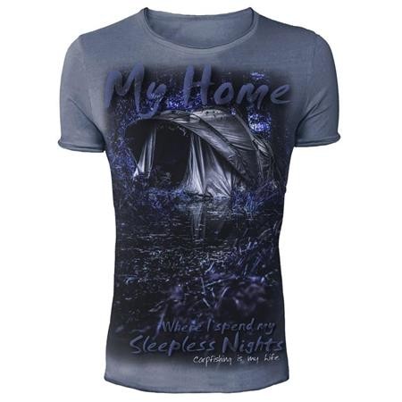 Tee Shirt Manches Courtes Homme Hot Spot Design My Home - Bleu Nuit
