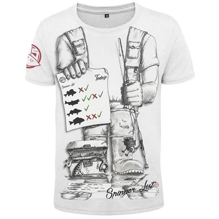 Tee Shirt Manches Courtes Homme Hot Spot Design Spinner List - Blanc