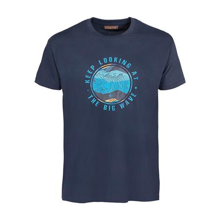 Tee-Shirt Manches Courtes Homme Idaho Big Wave - Marine