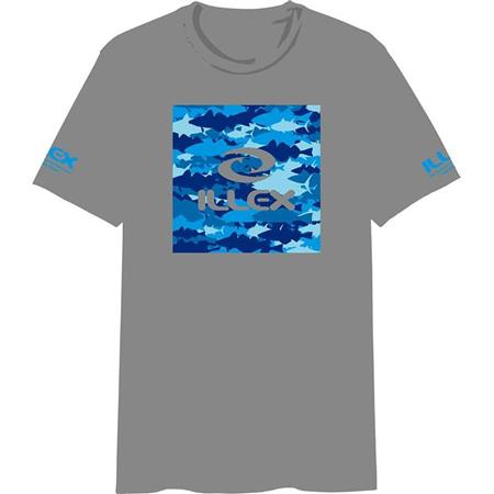 Tee Shirt Manches Courtes Homme Illex Sea Camo - Gris