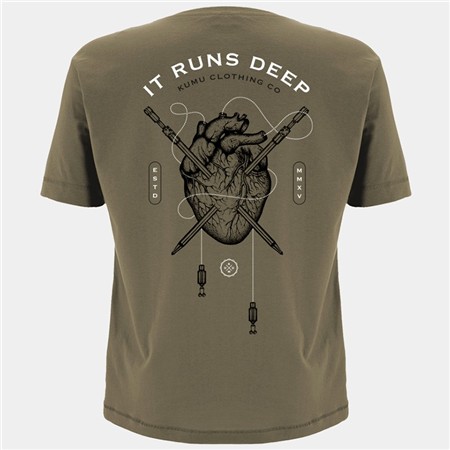 Tee Shirt Manches Courtes Homme Kumu Bloodline - Kaki