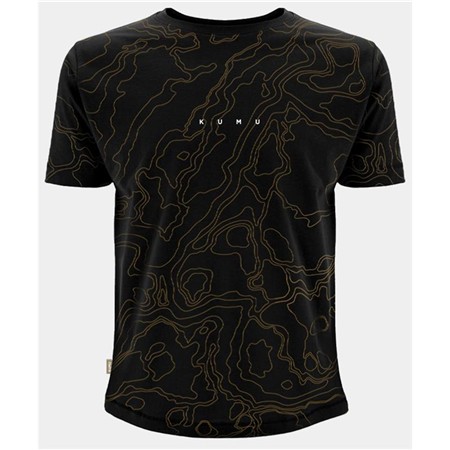 Tee Shirt Manches Courtes Homme Kumu Contour - Noir