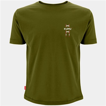 TEE SHIRT MANCHES COURTES HOMME KUMU EARN YOUR STRIPES - KAKI