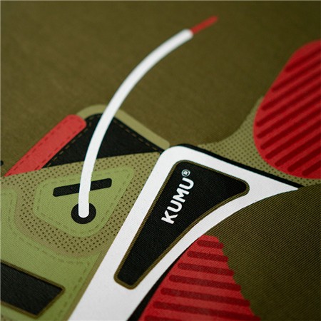 TEE SHIRT MANCHES COURTES HOMME KUMU EARN YOUR STRIPES - KAKI