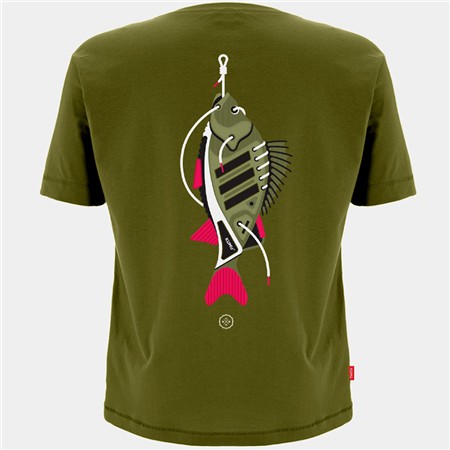 Tee Shirt Manches Courtes Homme Kumu Earn Your Stripes - Kaki