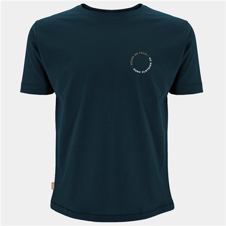 TEE SHIRT MANCHES COURTES HOMME KUMU HEADS OR TAIL - BLEU