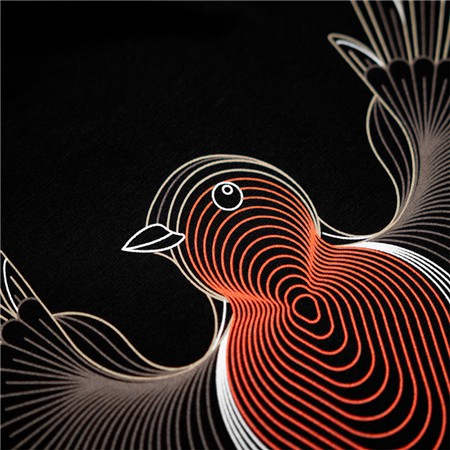 TEE SHIRT MANCHES COURTES HOMME KUMU LITTLE RED - NOIR
