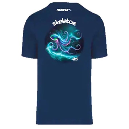 Tee Shirt Manches Courtes Homme Meriver Egi Skeleton - Bleu