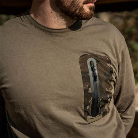 TEE SHIRT MANCHES COURTES HOMME NASH ZT HD LONG SLEEVE - KAKI
