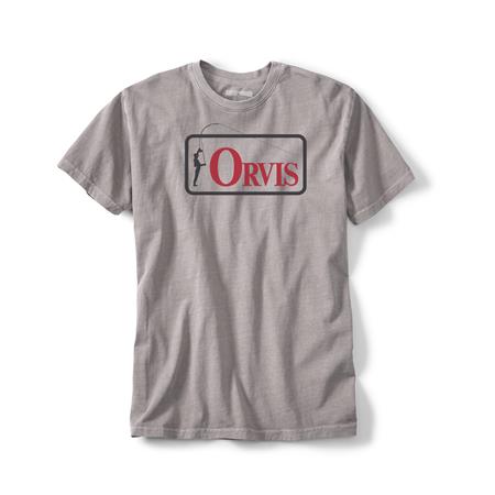 Tee Shirt Manches Courtes Homme Orvis Bent Rod Badge - Gris