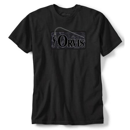 Tee Shirt Manches Courtes Homme Orvis Bent Rod Badge Tee - Noir