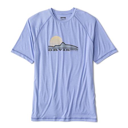Tee Shirt Manches Courtes Homme Orvis Dricast Logo Ss Crew - Bleu