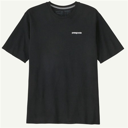 TEE-SHIRT MANCHES COURTES HOMME PATAGONIA P-6 LOGO RESPONSIBILI-TEE - BLACK