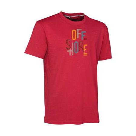 Tee Shirt Manches Courtes Homme Percussion Offshore - Rouge