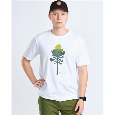 TEE SHIRT MANCHES COURTES HOMME PINEWOOD FINNVEDEN RECYCLED OUTDOOR - BLANC MEL PINE TREE