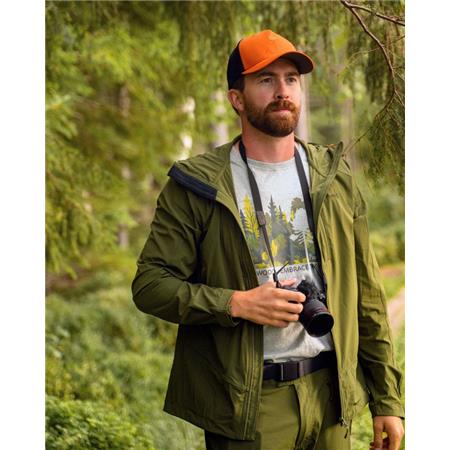 TEE SHIRT MANCHES COURTES HOMME PINEWOOD FINNVEDEN RECYCLED OUTDOOR - GRIS FOREST