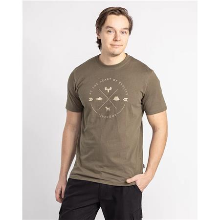TEE SHIRT MANCHES COURTES HOMME PINEWOOD FINNVEDEN TRAIL - OLIVE