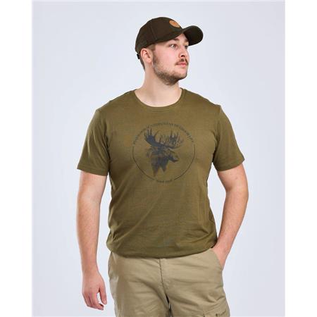 TEE SHIRT MANCHES COURTES HOMME PINEWOOD MOOSE - OLIVE
