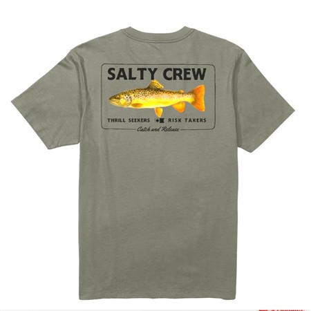 Tee Shirt Manches Courtes Homme Salty Crew Browny Ss Tee - Dusty Olive