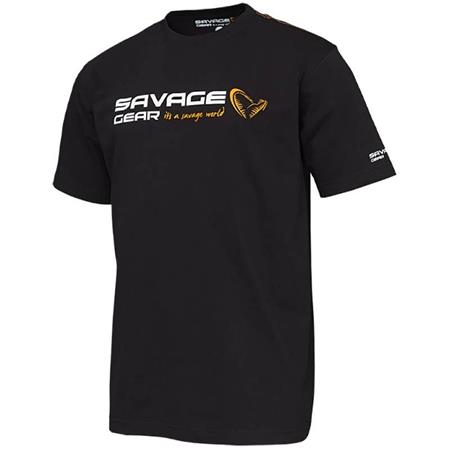 Tee Shirt Manches Courtes Homme Savage Gear Signature Logo - Noir