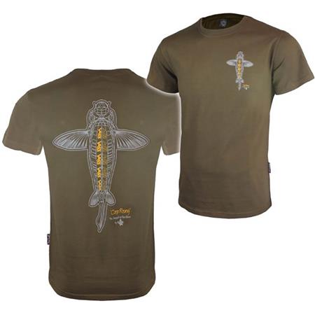 Tee Shirt Manches Courtes Homme Vass Carp Rising - Kaki
