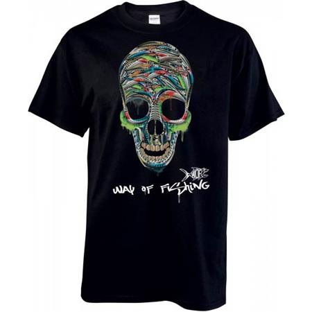 Tee Shirt Manches Courtes Homme W.O.F. Crâne Street Art Black - Noir