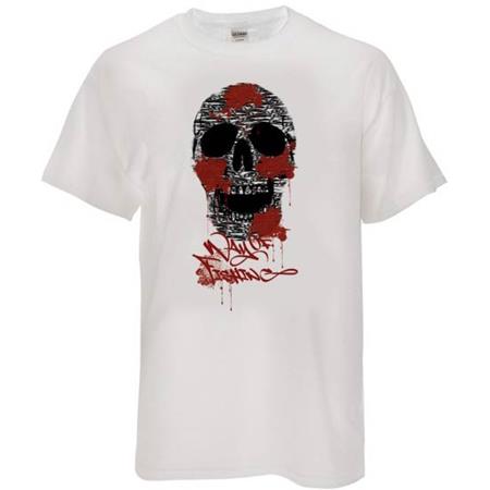 Tee Shirt Manches Courtes Homme W.O.F. Street Art V2 Red White - Blanc