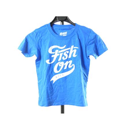 Tee Shirt Manches Courtes Junior Cyril Chauquet Fish On Vintage - Bleu - M