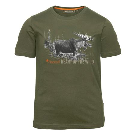 Tee Shirt Manches Courtes Junior Pinewood Moose K - Vert