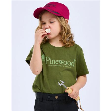 TEE SHIRT MANCHES COURTES JUNIOR PINEWOOD OUTDOOR LIFE K - PINE GREEN