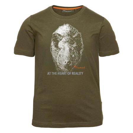 Tee Shirt Manches Courtes Junior Pinewood Wild Boar K - Olive