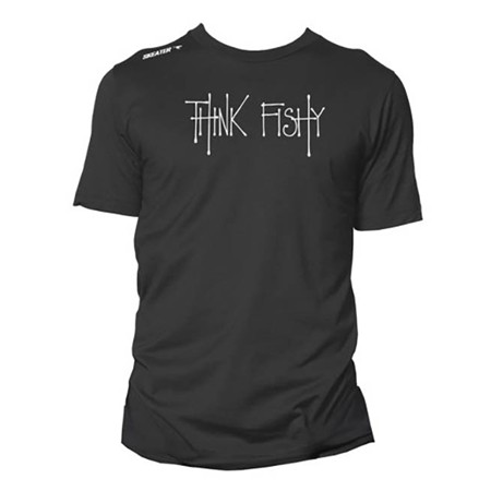 Tee Shirt Manches Homme Skeater By Think Fishy Art - Noir