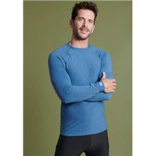Tee shirt manches longues homme damart comfort thermolactyl 3 col
