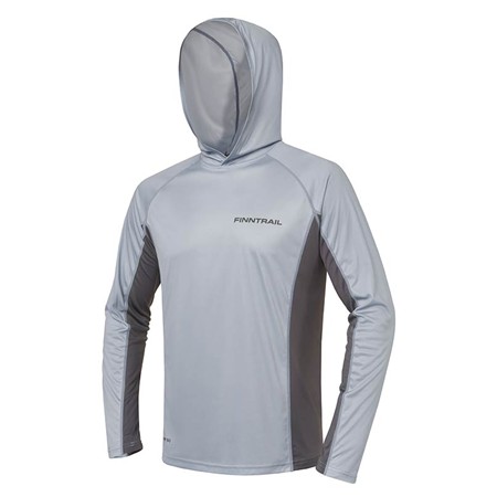Tee Shirt Manches Longues Homme Finntrail Anti Uv Wave Big Logo - Gris