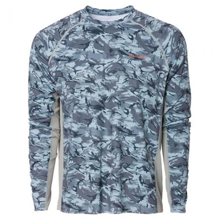 Tee Shirt Manches Longues Homme Grundéns Solstrale Long Sleeve Crew Shirt - Camo