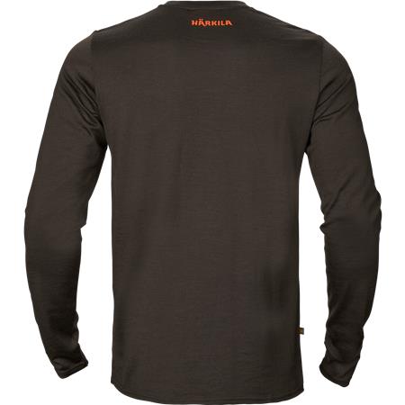 TEE SHIRT MANCHES LONGUES HOMME HARKILA GAME L/S - SHADOW BROWN WILDBOAR