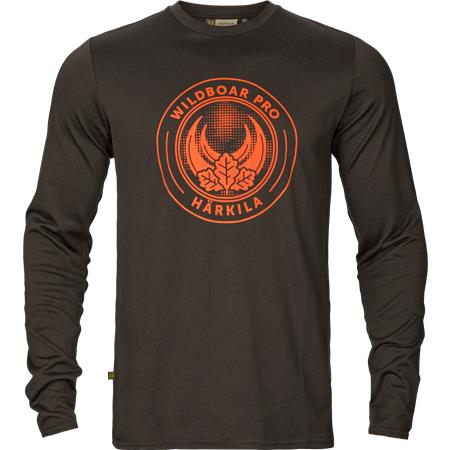 Tee Shirt Manches Longues Homme Harkila Game L/S - Shadow Brown Wildboar