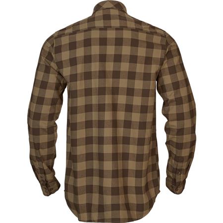 TEE-SHIRT MANCHES LONGUES HOMME HARKILA SCANDINAVIAN L/S - ANTIQUE BRONZE CHECK