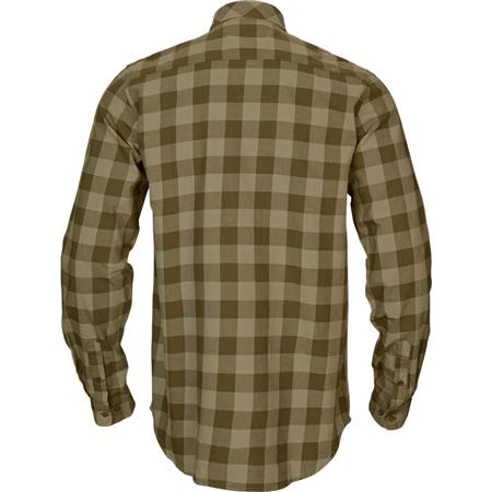 TEE-SHIRT MANCHES LONGUES HOMME HARKILA SCANDINAVIAN L/S - DARK OLIVE CHECK