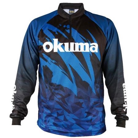 Tee Shirt Manches Longues Homme Okuma Tournament Jersey - Noir/Bleu