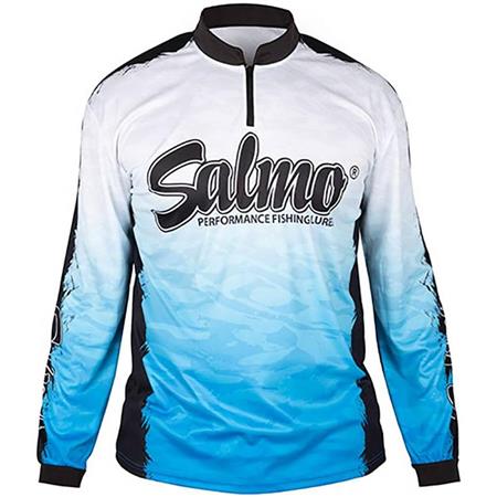 TEE SHIRT MANCHES LONGUES HOMME SALMO PERFORMANCE LONG SLEEVE - BLEU/BLANC