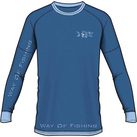 Tee Shirt Manches Longues Homme W.O.F. Croix - Bleu