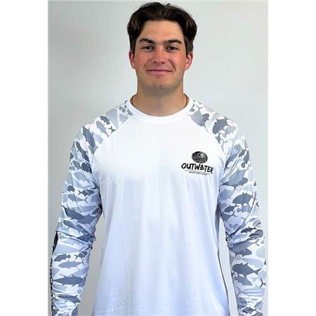 TEE SHIRT MANCHES LONGUES OUTWATER CAMP ONE - BLANC CAMO