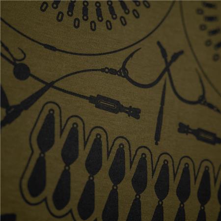 TEE SHIRT MANICHE CORTE UOMO KUMU DEATH RIG TEE - KAKI