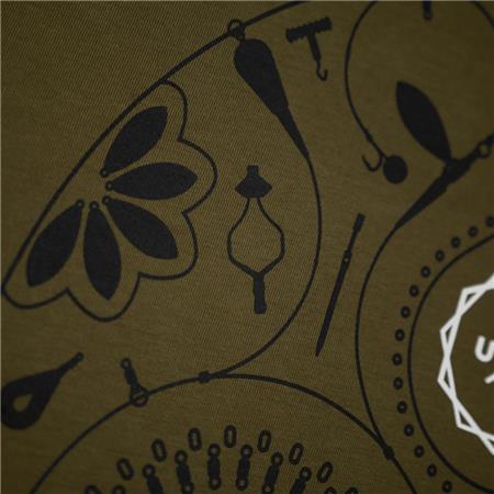 TEE SHIRT MANICHE CORTE UOMO KUMU DEATH RIG TEE - KAKI