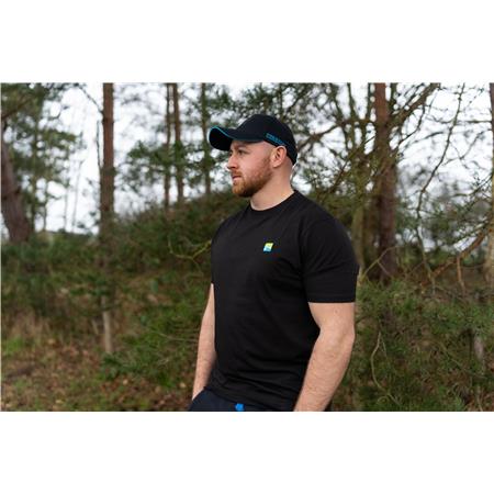 TEE SHIRT MANICHE CORTE UOMO PRESTON INNOVATIONS LIGHTWEIGHT BLACK T-SHIRT - NERO