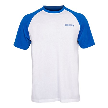 TEE SHIRT MANICHE CORTE UOMO PRESTON INNOVATIONS LIGHTWEIGHT WHITE RAGLAN - BLANC