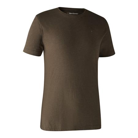 TEE-SHIRT MANICHE CORTE UOMO - VERDE/MARONE DEERHUNTER BASIQUE - VERT/MARRON - PACCHETTO DI 2