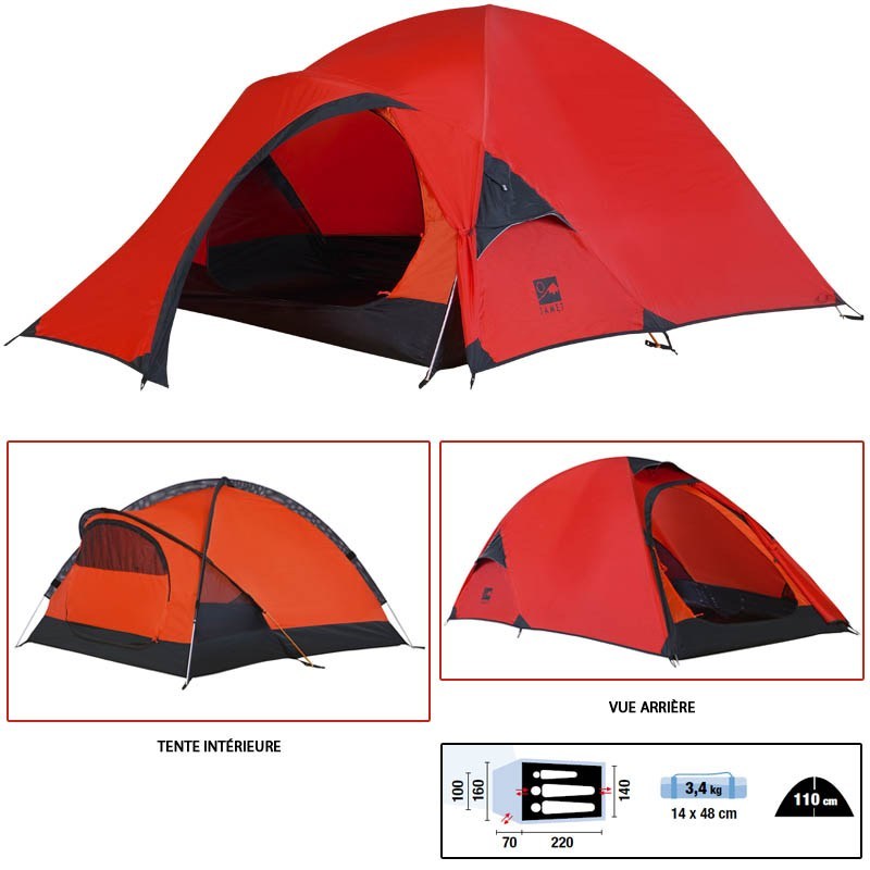 Tente Jamet Camping Tente Dome Jamet Geodia 2p Sc 1 St