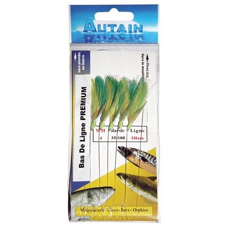 Terminal Tackle Autain 5 Hamecons Vert/Jaune